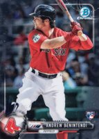 2017 Bowman Chrome #68 Andrew Benintendi Batting Baseball Card