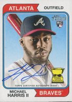 2023 Topps Heritage Real One Autographs #ROAMH Michael Harris II Baseball Card