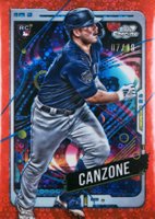 2024 Topps Chrome Cosmic #153 Dominic Canzone Lunar Eclipse Refractor Baseball Card