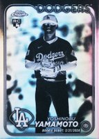2024 Topps Chrome Update #USC108 Yoshinobu Yamamoto Negative Refractor Baseball Card