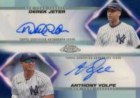 2023 Topps Chrome Update Dual Autographs #JV Anthony Volpe/Derek Jeter Baseball Card