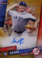 2019 Finest Autographs #FA-CA Chance Adams Gold Refractor Baseball Card