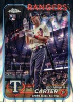 2024 Topps Chrome Update #USC199 Evan Carter Raywave Refractor Baseball Card