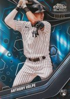 2023 Topps Chrome Black #76 Anthony Volpe Blue Lava Baseball Card
