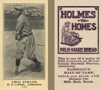 1916 Holmes for Homes Bread #173 Amos Strunk Baseball Card