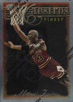 1996 Finest #127 Michael Jordan w/Coating Basketball Card