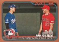 2024 Topps Update #US76 Mike Trout/Shohei Ohtani Gold Baseball Card