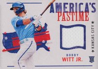 2022 Panini Chronicles America's Pastime Swatches #APSBWJ Bobby Witt Jr. Baseball Card