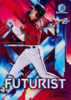 2021 Bowman Chrome Futurist #CC Corbin Carroll Red Refractor Baseball Card