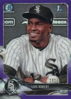 2018 Bowman Prospects Chrome #21 Luis Robert Purple Refractor Baseball Card