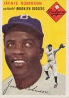 1954 Topps #10g Jackie Robinson Gray Back Baseball Card