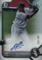 2022 Bowman Chrome Prospect Autographs #CPAOCS Oscar Colas Refractor Baseball Card