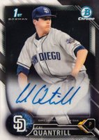 2016 Bowman Draft Chrome Draft Picks Autographs #CDACQ Cal Quantrill Baseball Card