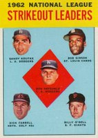 1963 Topps #9 N.L. Strikeout Leaders Baseball Card