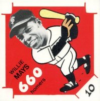 1980 Laughlin 300/400/500 #10 Willie Mays Baseball Card