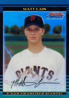 2002 Bowman Chrome Draft Picks #25 Matt Cain Refractor Baseball Card