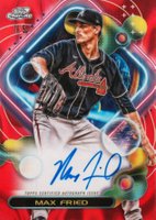 2023 Topps Cosmic Chrome Cosmic Chrome Autograph #MF Max Fried Red Flare Baseball Card