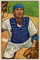 1952 Bowman #225 Del Wilber Baseball Card