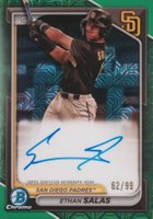 2024 Bowman Mega Box Chrome Bowman Prospect Mega Autographs #ES Ethan Salas Green Refractor Baseball Card