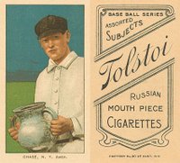 1909 White Borders Tolstoi #82 Hal Chase Holding Trophy Baseball Card