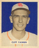 1949 Bowman #120 Cliff Fannin Baseball Card