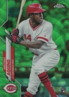 2020 Topps Chrome #111 Aristides Aquino Green Wave Refractor Baseball Card
