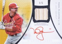2017 Topps Diamond Icons Autographs Relics #AR-MM Mark McGwire Gold 1/1 Baseball Card