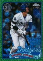 2024 Topps Silver Pack 1989 Chrome Promo #35 Shohei Ohtani Update-Green Refractor Baseball Card