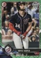 2018 Topps Holiday Bowman  #TH-BH Bryce Harper Green Festive Baseball Card