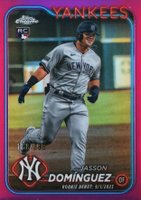2024 Topps Chrome Update #USC70 Jasson Dominguez Magenta Refractor Baseball Card