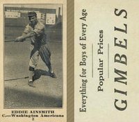 1916 Gimbels #3 Eddie Ainsmith Baseball Card
