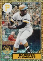 2022 Topps Silver Pack 1987 Chrome Promo #T87C48 Roberto Clemente Baseball Card