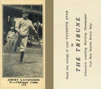 1916 Altoona Tribune #100 Jimmy Lavender Baseball Card
