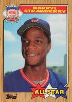1987 Topps Tiffany #601 Darryl Strawberry All-Star Baseball Card