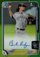 2015 Bowman Chrome Draft Pick Autograph #BCABR  Brendan Rodgers Green Refractor Baseball Card