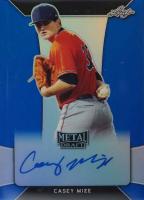 2018 Leaf Metal Draft Autograph #BACM1 Casey Mize Blue Prismatic Baseball Card