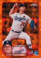 2023 Topps Chrome Update Sapphire Edition #188 Bobby Miller Orange Baseball Card