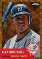 2022 Topps Chrome Platinum Anniversary #226 Alex Rodriguez Gold Wave Refractor Baseball Card