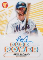 2022 Topps Pristine Pure Power Autographs #PPA-PA Pete Alonso Gold Refractor Baseball Card