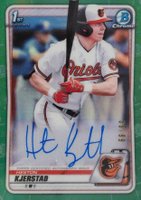 2020 Bowman Draft Chrome Draft Picks Autographs #CDAHK Heston Kjerstad Green Refractor Baseball Card