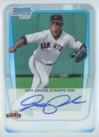 2011 Bowman Chrome Draft Prospect Autographs #JP Joe Panik Refractor Baseball Card