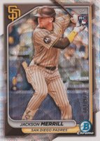 2024 Bowman Chrome #27 Jackson Merrill Wave Refractor Baseball Card