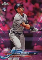 2018 Topps Chrome Update #HMT80 Gleyber Torres Pink Refractor Baseball Card