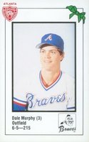 1981 Atlanta Braves Police #3 Dale Murphy Baseball Card