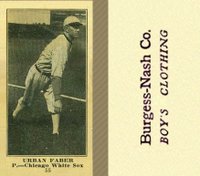 1916 Burgess-Nash Co. #55 Urban Faber Baseball Card