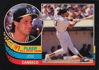 1991 Fleer All-Stars #8 Jose Canseco Baseball Card