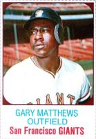 1975 Hostess #31 Gary Mathews Hand Cut Baseball Card