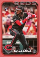 2024 Topps #141 Elly de La Cruz Mother's Day Hot Pink Baseball Card