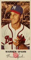 1954 Johnston Cookies Braves #21 Warren Spahn Baseball Card