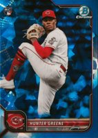 2022 Bowman Chrome Sapphire Edition #95 Hunter Greene Baseball Card